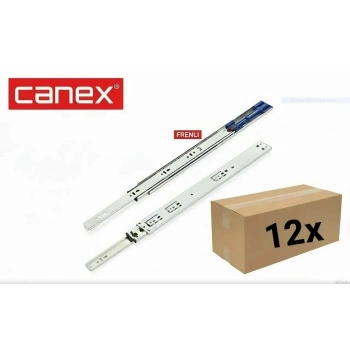 Canex Frenli Teleskopik Bilyalı Ray 43x50 Cm Koli Bazlı (12 Takım)