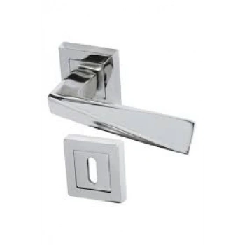 Prizma Kapı Kolu Nikel Saten Kare Rozetli Oda