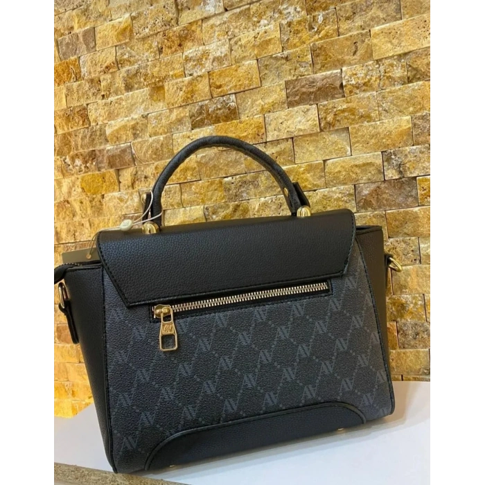 Armine Baskılı Siyah Bayan Çanta