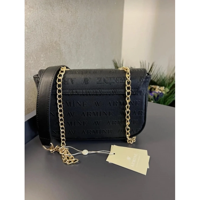 Armine Siyah Lazer Bayan Çanta