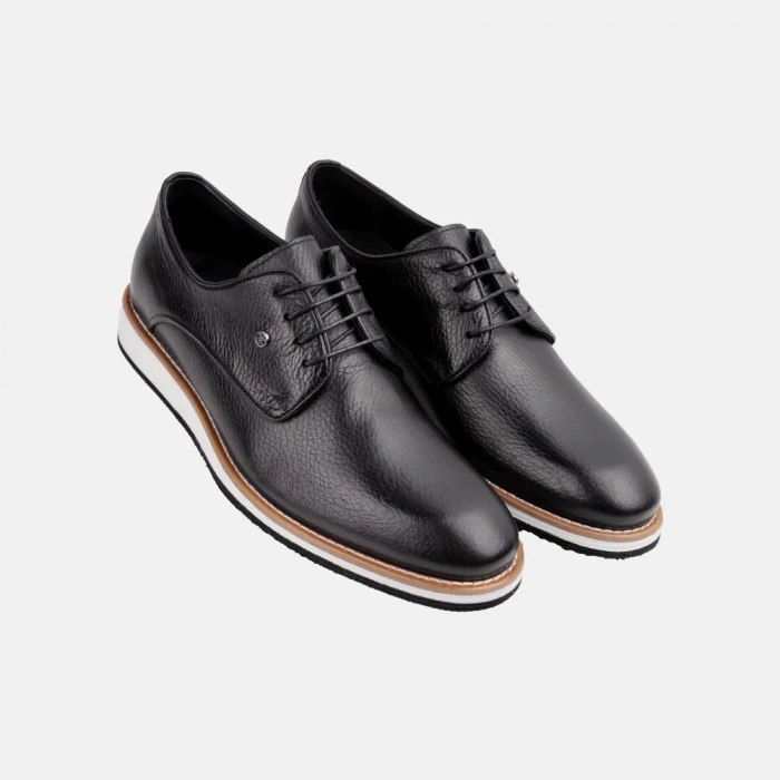 Marcomen 13018 Siyah Günlük Deri Ayakkabı