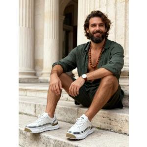 Marcomen 19075 Hakiki Deri Beyaz Erkek Spor & Günlük Ayakkabı