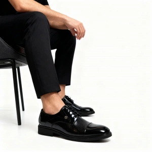 Mebade Veldan Siyah – Siyah Erkek Klasik Ayakkabı | Mebade Premium