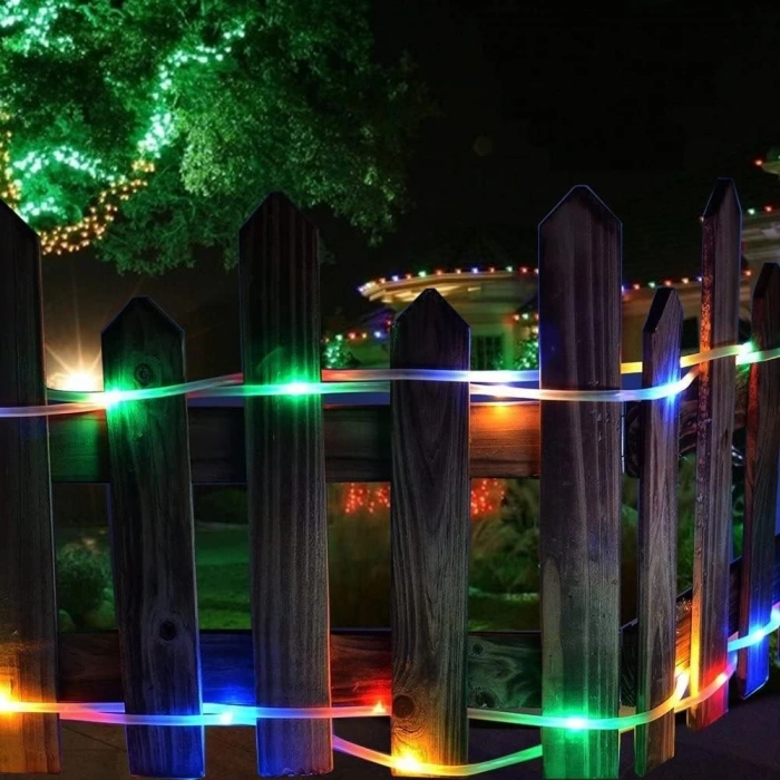 10m 100 Led Solar Led Işık Rgb