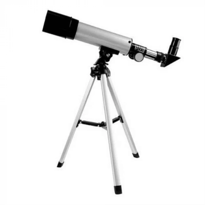 50x360 Mini Teleskop Kara Uzay Teleskobu Aliminyum Gövde Tripodlu