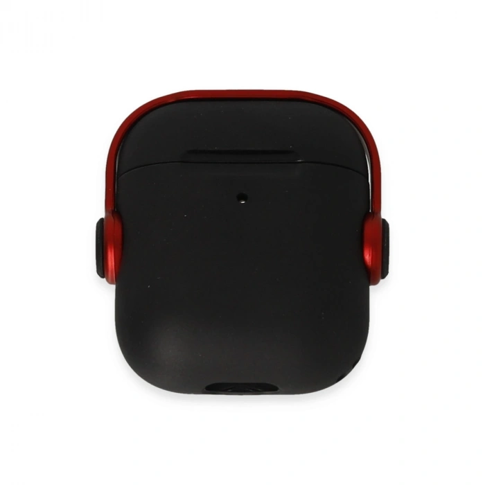 Apple Airpods 2 (2.nesil) Cool Kılıf - Siyah-kırmızı