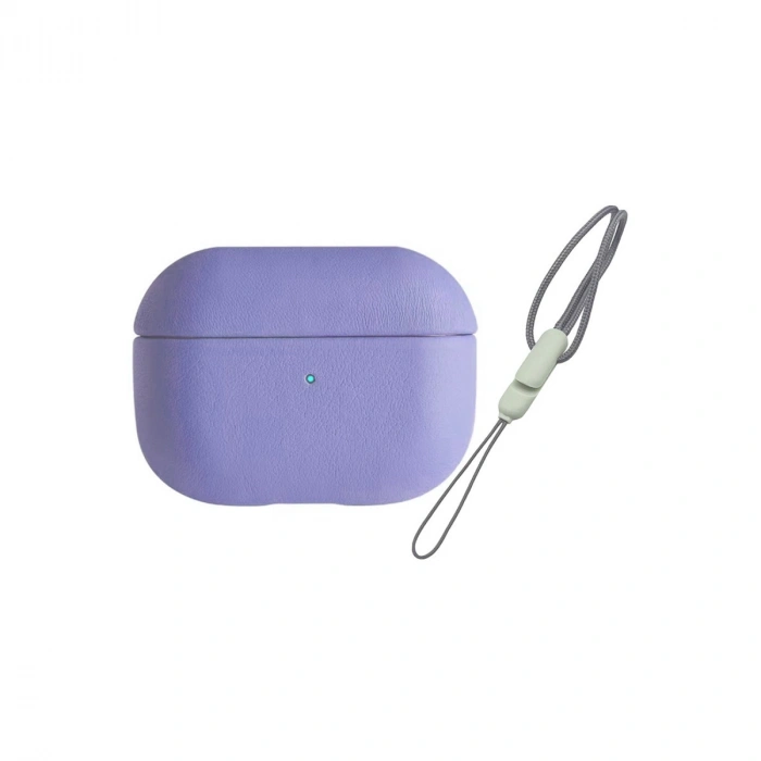 Apple Airpods Pro 2 (2.nesil) 405 Deri Kılıf - Lila