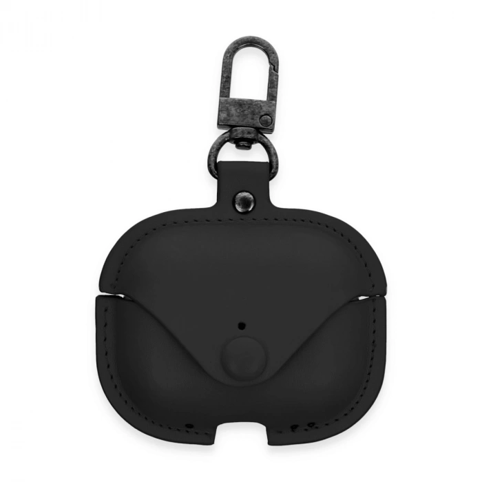 Apple Airpods Pro 2 (2.nesil) Çanta Deri Kılıf - Siyah