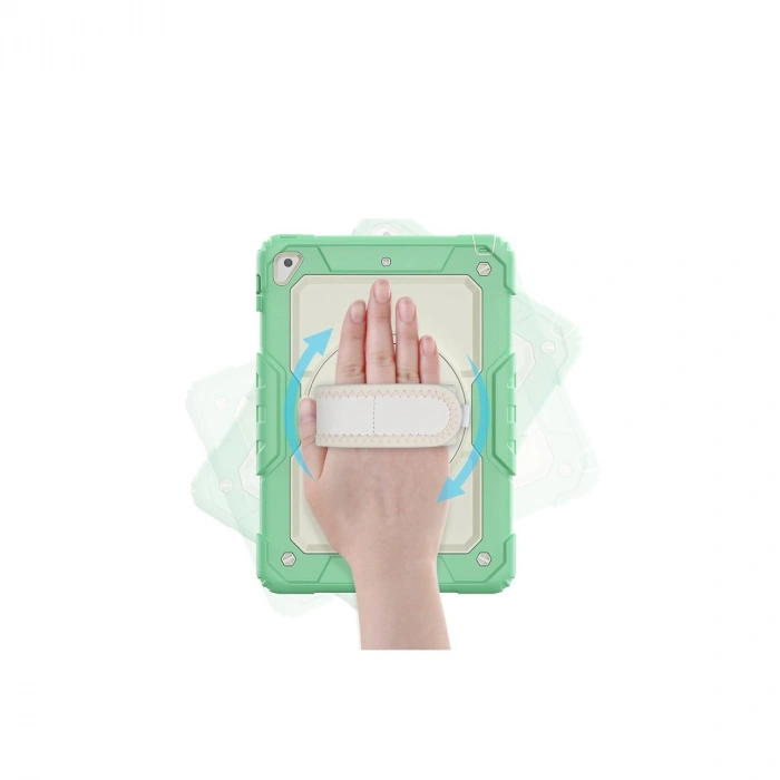 Apple İpad 5 Air 9.7 Kılıf Strap New Tablet Kapak - Yeşil