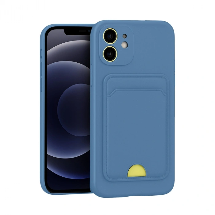 Apple İphone 11 Kılıf Kelvin Kartvizitli Silikon - Mavi