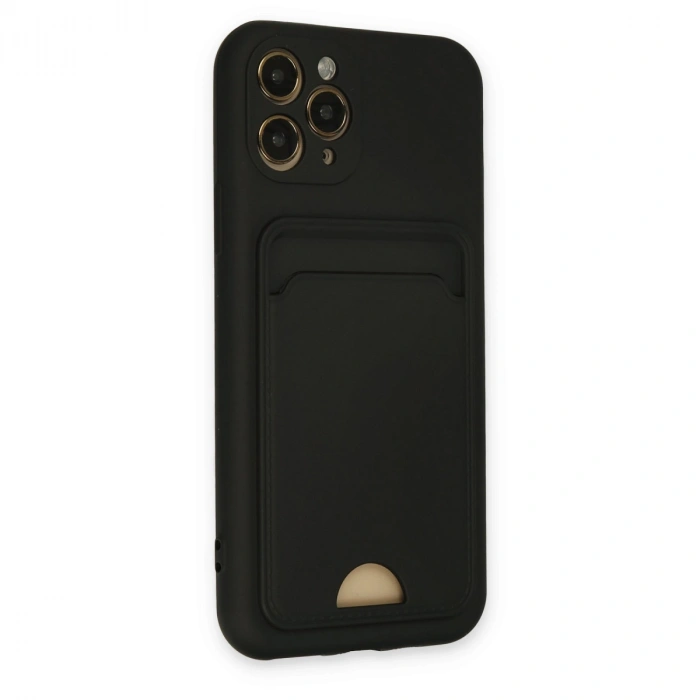 Apple İphone 11 Pro Kılıf Kelvin Kartvizitli Silikon - Siyah
