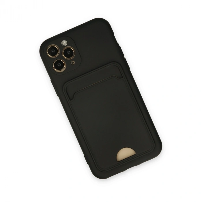 Apple İphone 11 Pro Kılıf Kelvin Kartvizitli Silikon - Siyah