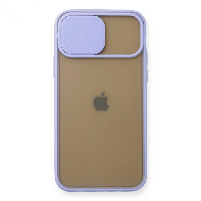 Apple İphone 11 Pro Kılıf Palm Buzlu Kamera Sürgülü Silikon - Lila