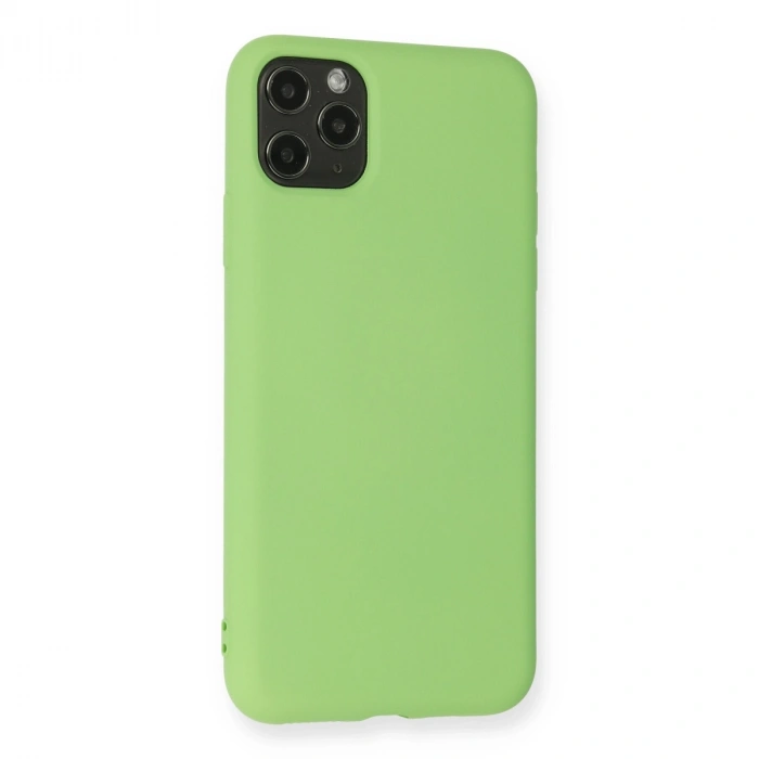 Apple İphone 11 Pro Max Kılıf Nano İçi Kadife Silikon - Yeşil