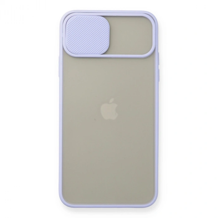 Apple İphone 11 Pro Max Kılıf Palm Buzlu Kamera Sürgülü Silikon - Lila