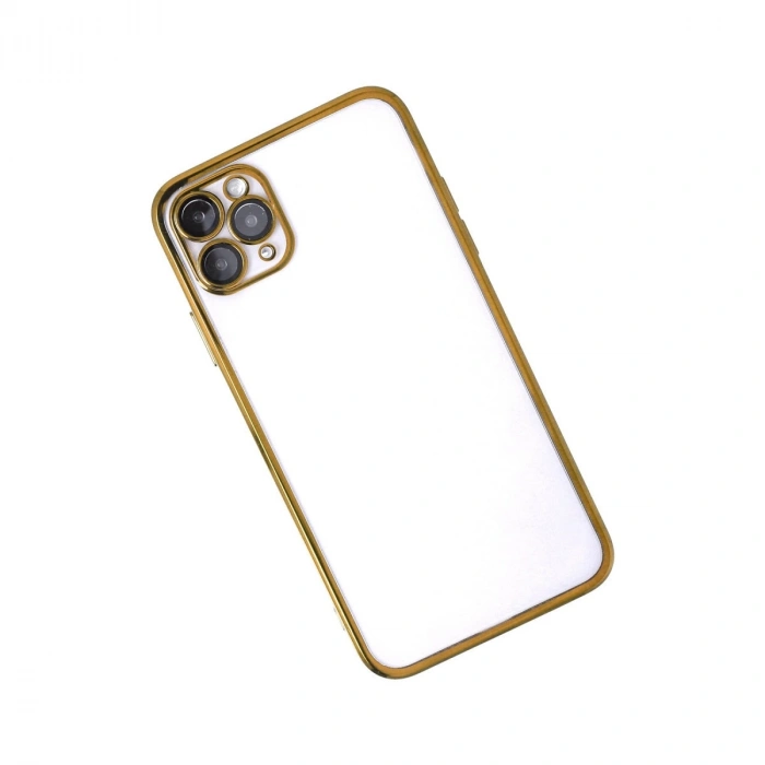 Apple İphone 11 Pro Max Kılıf Razer Lensli Silikon - Gold
