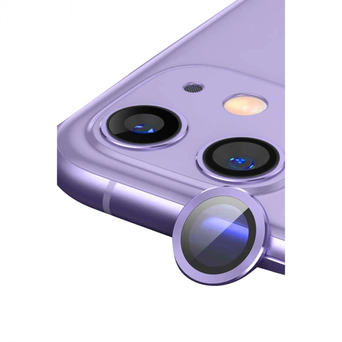 Apple İphone 11 Raze Metal Kamera Lens - Mor