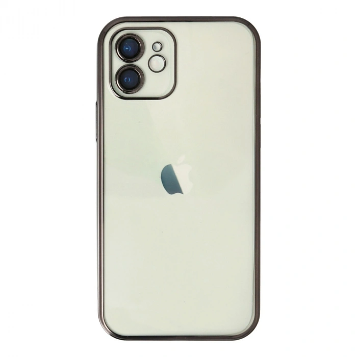 Apple İphone 12 Kılıf Razer Lensli Silikon - Siyah