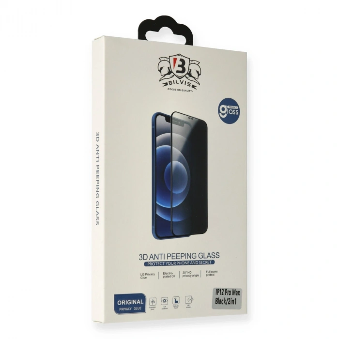 Apple İphone 12 Mini Bilvis 3d Anti Peeping Hayalet Cam Ekran Koruyucu