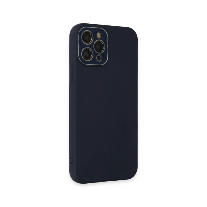 Apple İphone 12 Pro Kılıf Lansman Glass Kapak - Lacivert