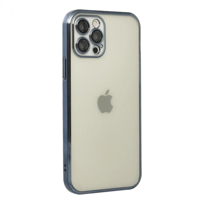 Apple İphone 12 Pro Kılıf Razer Lensli Silikon - Lacivert