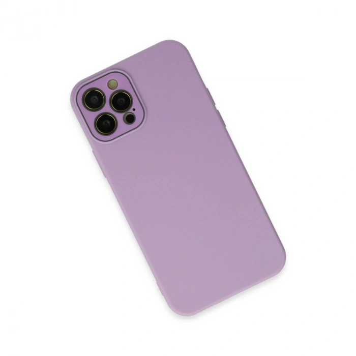 Apple İphone 12 Pro Max Kılıf Lansman Glass Kapak - Lila