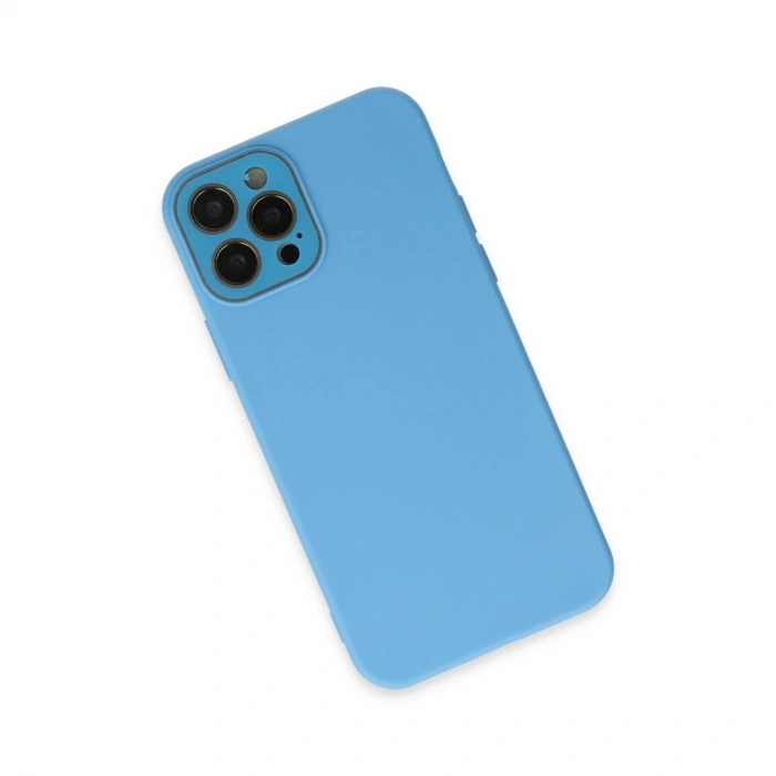 Apple İphone 12 Pro Max Kılıf Lansman Glass Kapak - Mavi