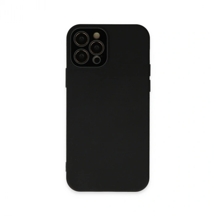 Apple İphone 12 Pro Max Kılıf Lansman Glass Kapak - Siyah