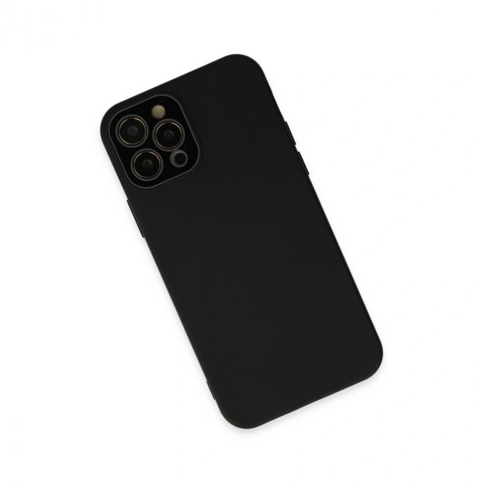 Apple İphone 12 Pro Max Kılıf Lansman Glass Kapak - Siyah