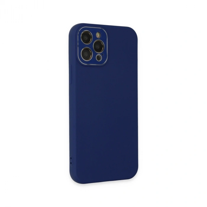 Apple İphone 12 Pro Max Kılıf Lansman Glass Kapak - Sky Blue