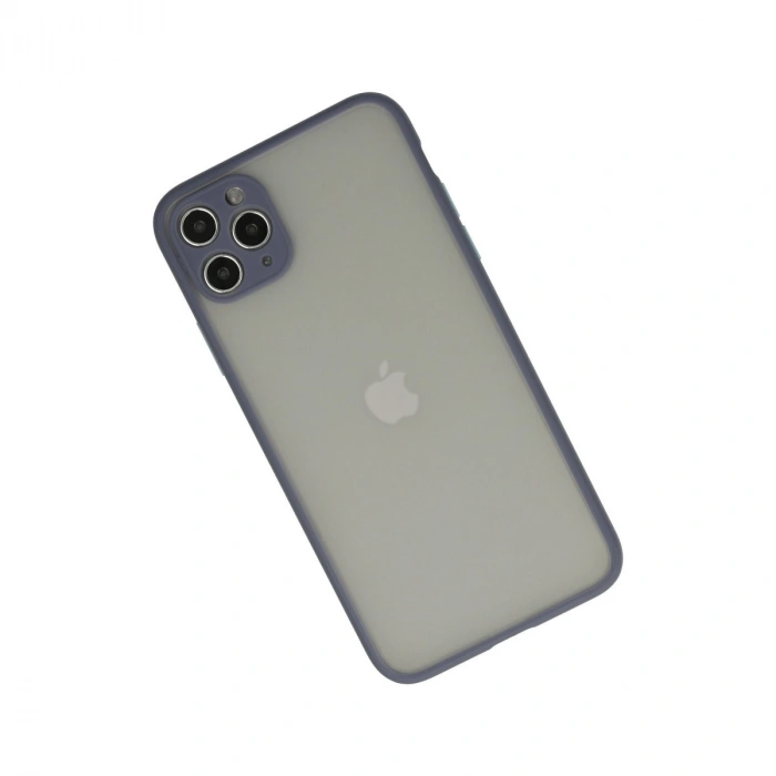 Apple İphone 12 Pro Max Kılıf Montreal Silikon Kapak - Gri