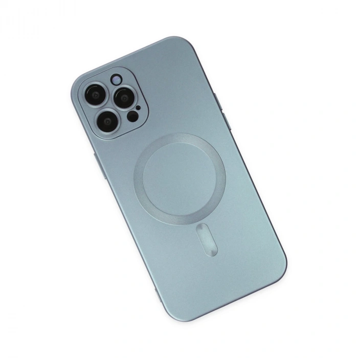 Apple İphone 12 Pro Max Kılıf Moshi Lens Magneticsafe Silikon - Sierra Blue