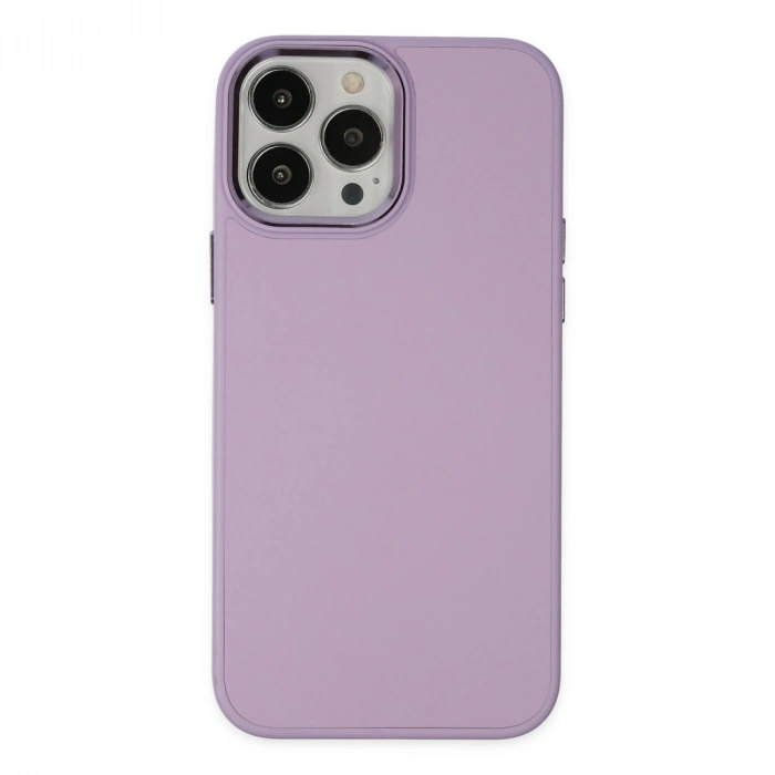 Apple İphone 13 Pro Kılıf Asya Deri Silikon - Lila