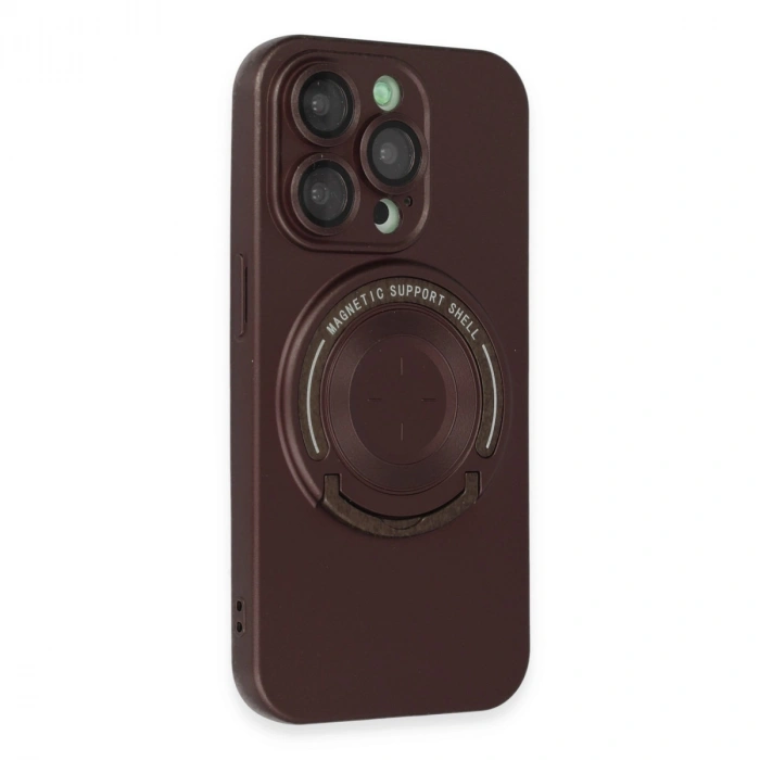Apple İphone 13 Pro Kılıf Lukka Magneticsafe Kapak - Kahverengi