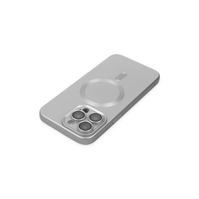 Apple İphone 13 Pro Max Kılıf Moshi Lens Magneticsafe Silikon - Gümüş
