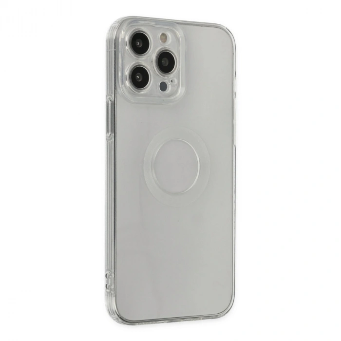 Apple İphone 13 Pro Max Kılıf Santa Lens Silikon - Şeffaf