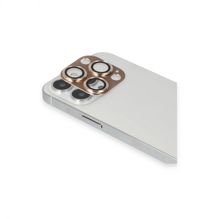 Apple İphone 13 Pro Max Pers Alüminyum Kamera Lens - Gold
