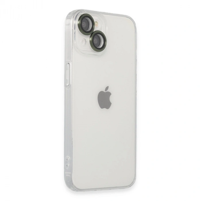 Apple İphone 14 Kılıf Luko Lens Silikon - Yeşil
