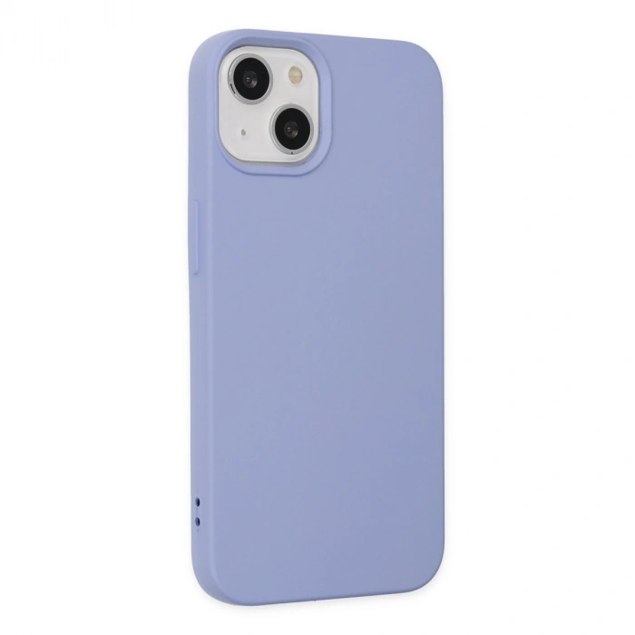 Apple İphone 14 Kılıf Nano İçi Kadife Silikon - Lila