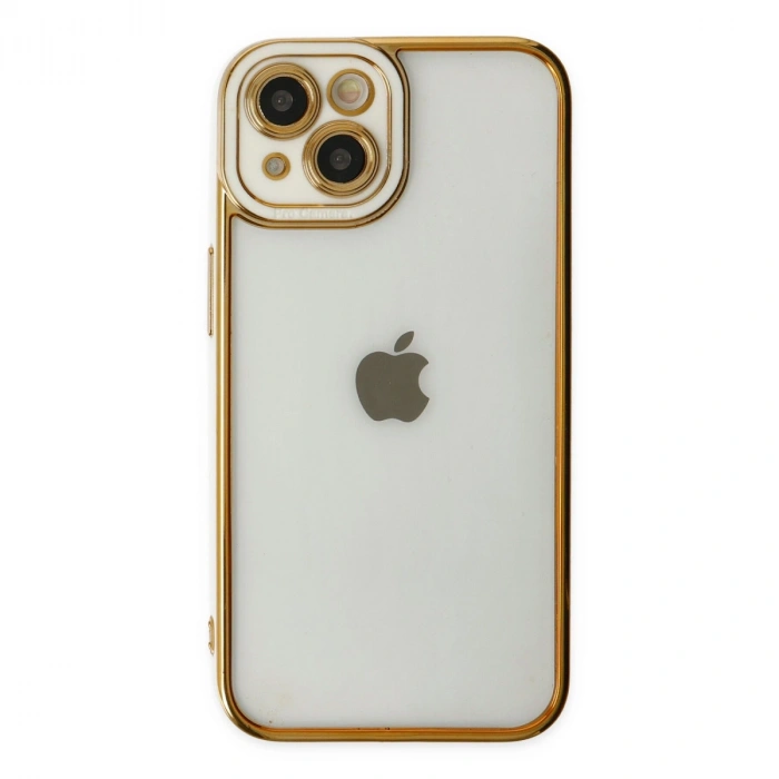 Apple İphone 14 Plus Kılıf Liva Lens Silikon - Beyaz
