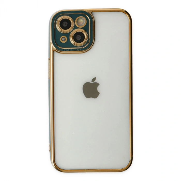 Apple İphone 14 Plus Kılıf Liva Lens Silikon - Yeşil