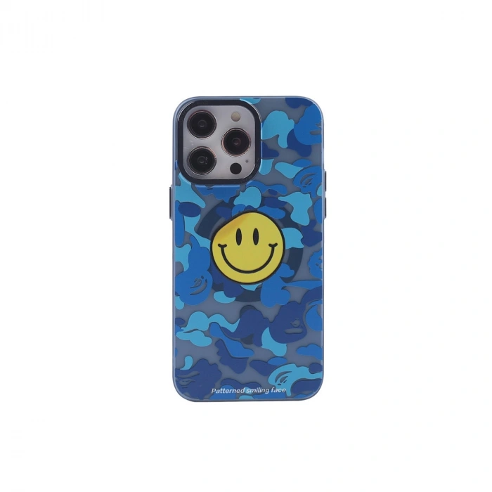Apple İphone 14 Pro Kılıf Apollo Magneticsafe Desenli Kapak - Apollo Mavi - 1