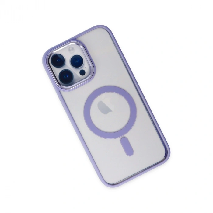 Apple İphone 14 Pro Kılıf Room Magneticsafe Silikon - Lila
