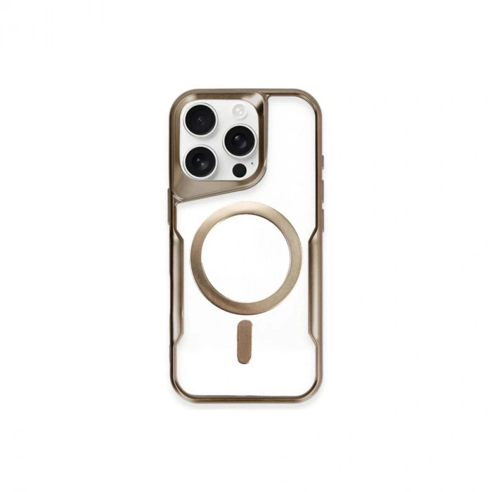 Apple İphone 14 Pro Max Kılıf Boyi Magsafe Silikon Kapak - Kahverengi