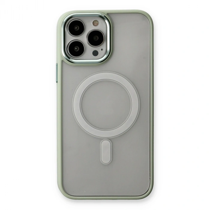 Apple İphone 14 Pro Max Kılıf Room Magneticsafe Silikon - Su Yeşili