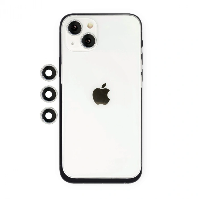 Apple İphone 14 Shine Kamera Lens - Gümüş
