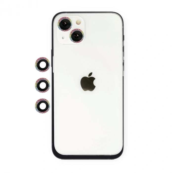 Apple İphone 14 Shine Kamera Lens - Rainbow