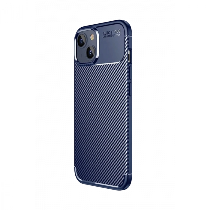 Apple İphone 15 Kılıf Auto Focus Karbon Kapak - Lacivert