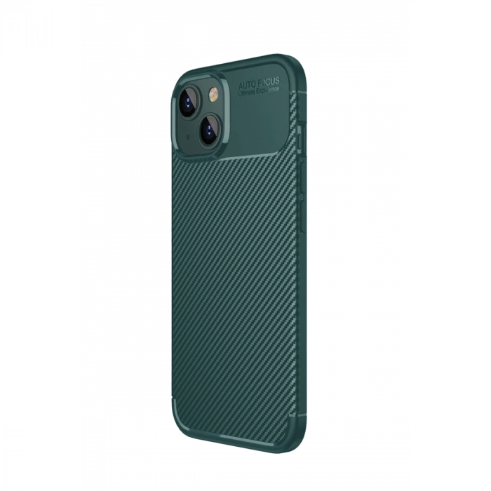 Apple İphone 15 Kılıf Auto Focus Karbon Kapak - Yeşil