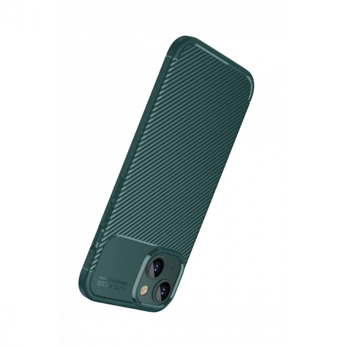 Apple İphone 15 Kılıf Auto Focus Karbon Kapak - Yeşil